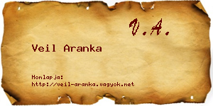 Veil Aranka névjegykártya